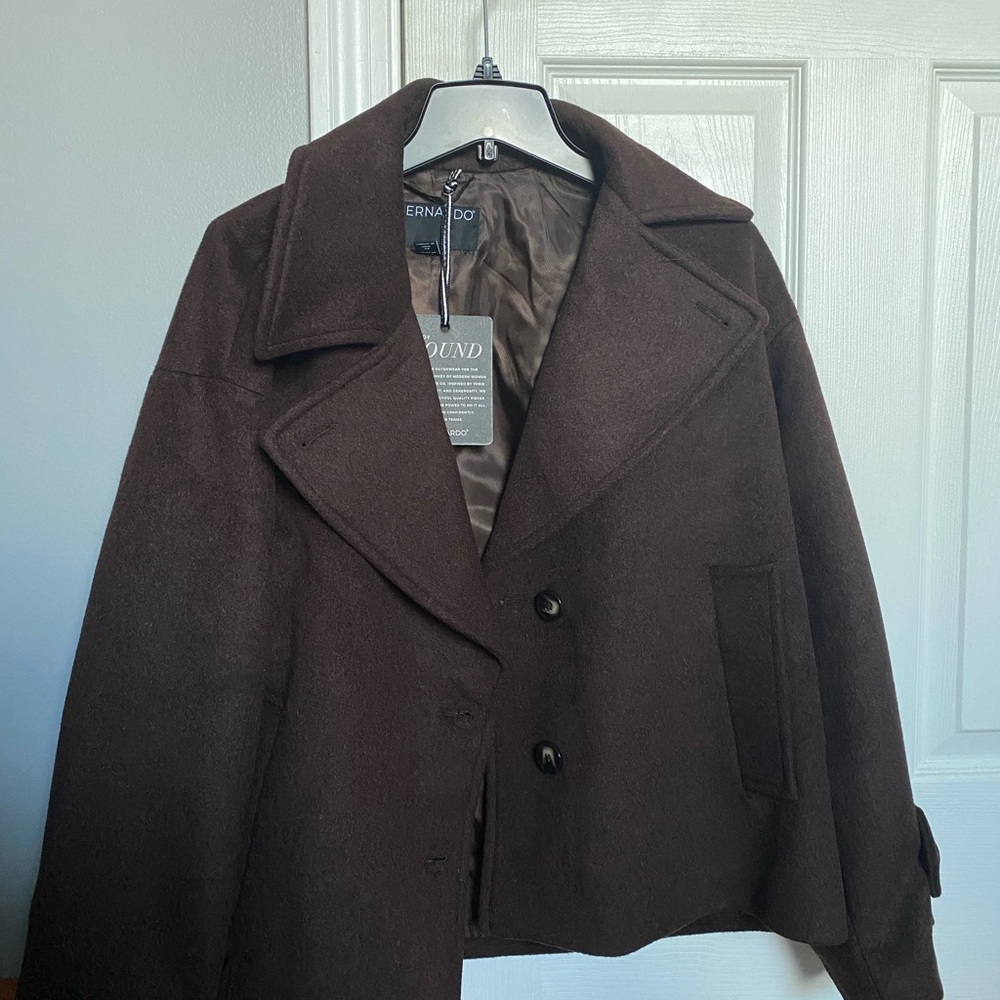 Bernardo Single Breasted Crop Coat - Size XS